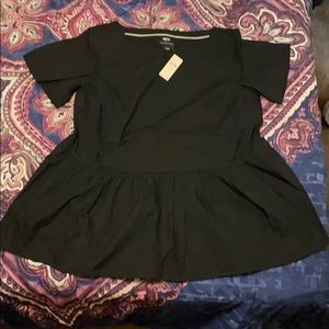 MEAVE by Anthropologie Black Tunic Top